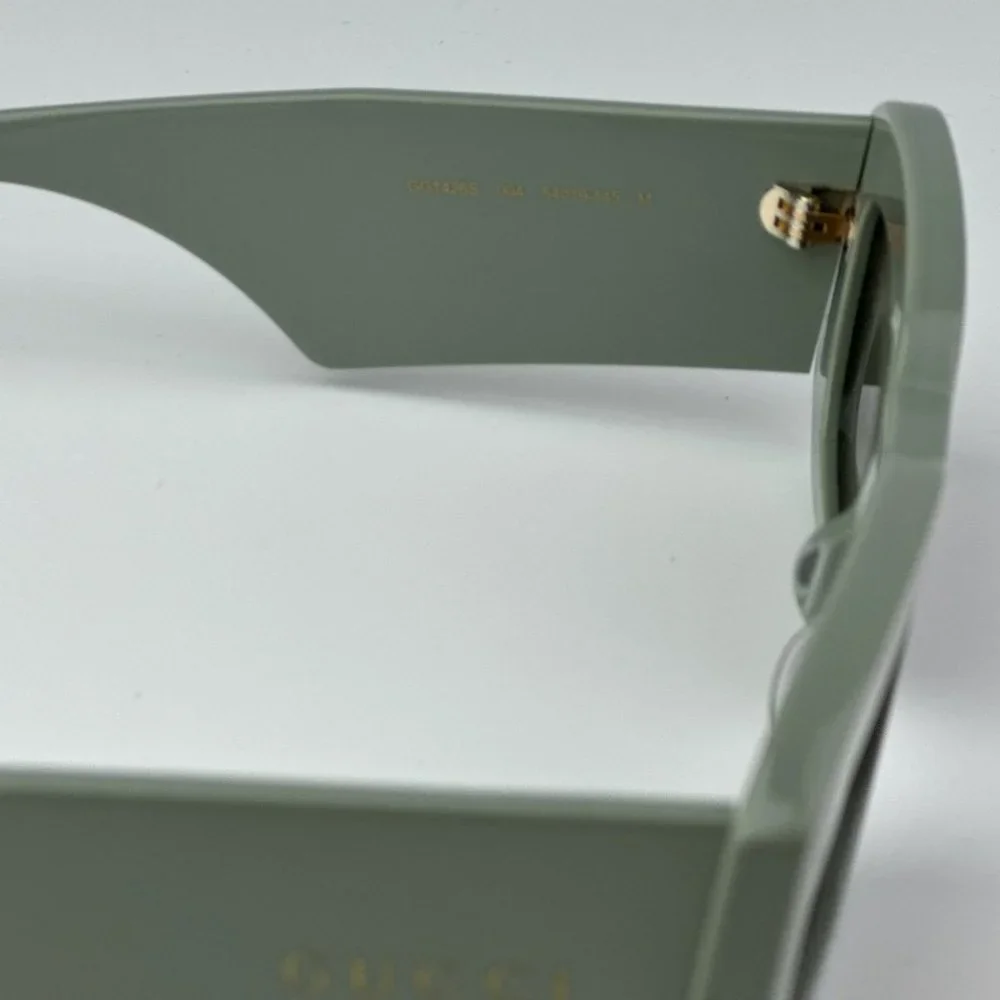 Gucci GG1426S 004 BRAND NEW Sunglasses Solid Sage Brown Unisex Rectangle